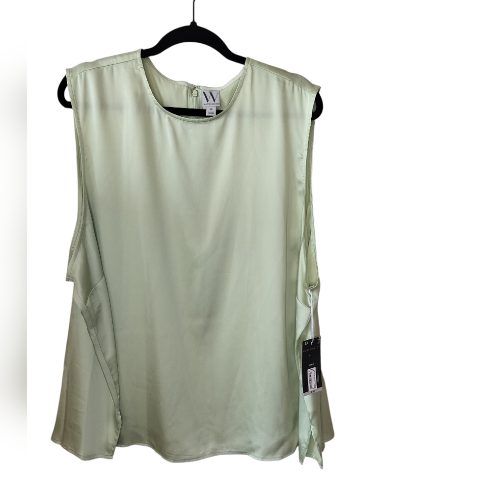 Worthington Women's Light Lime Green Blouse size 3X